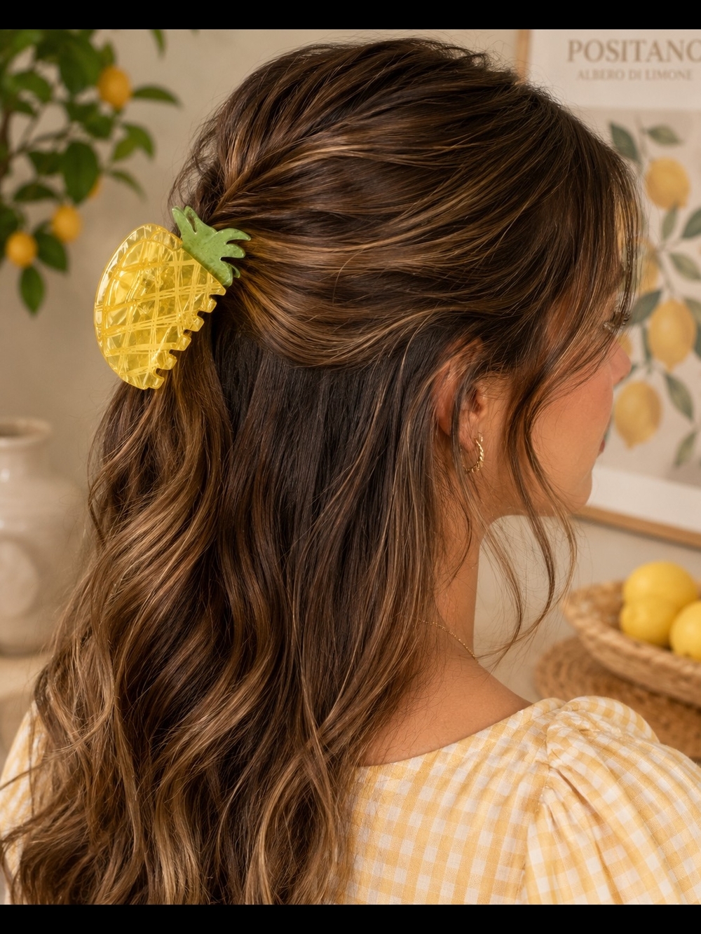 Pineapple Acrylic Hair Claw Clip - New Summer Vibes Resort